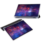 For Samsung Galaxy Tab S10 FE / S9 FE / S9 3-Fold Clear Acrylic Leather Tablet Case(Black)