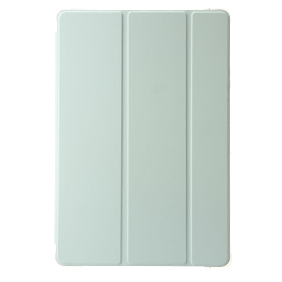 For Samsung Galaxy Tab S10 Ultra 3-Fold Clear Acrylic Leather Tablet Case(Green)