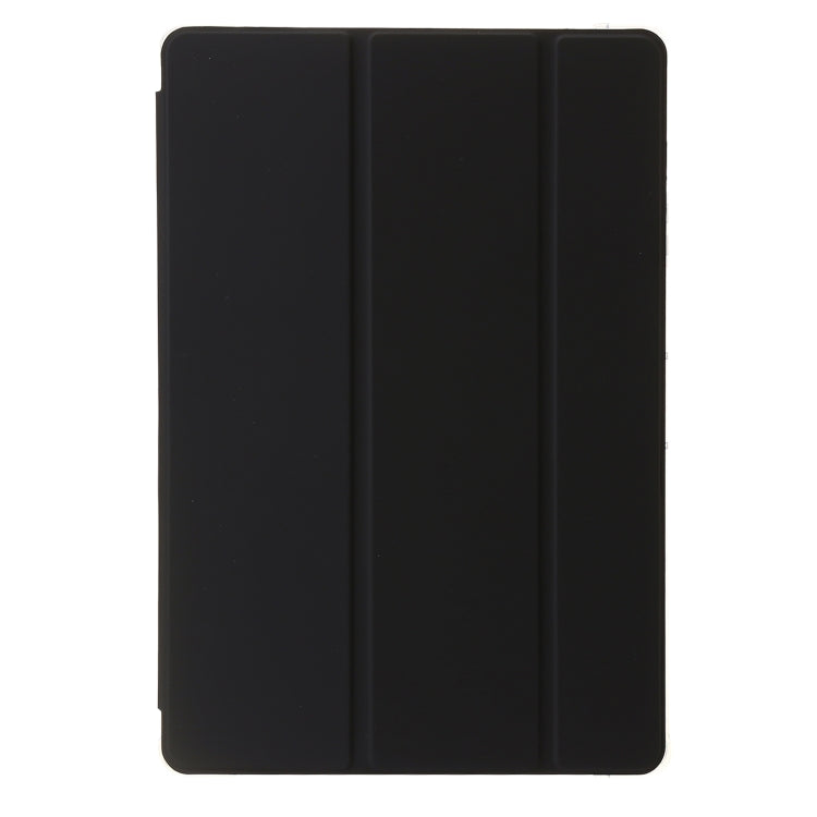 For Samsung Galaxy Tab S10 Ultra 3-Fold Clear Acrylic Leather Tablet Case(Black)