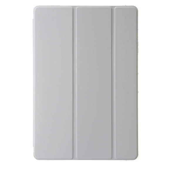 For Samsung Galaxy Tab S10 Ultra 3-Fold Clear Acrylic Leather Tablet Case(Grey)