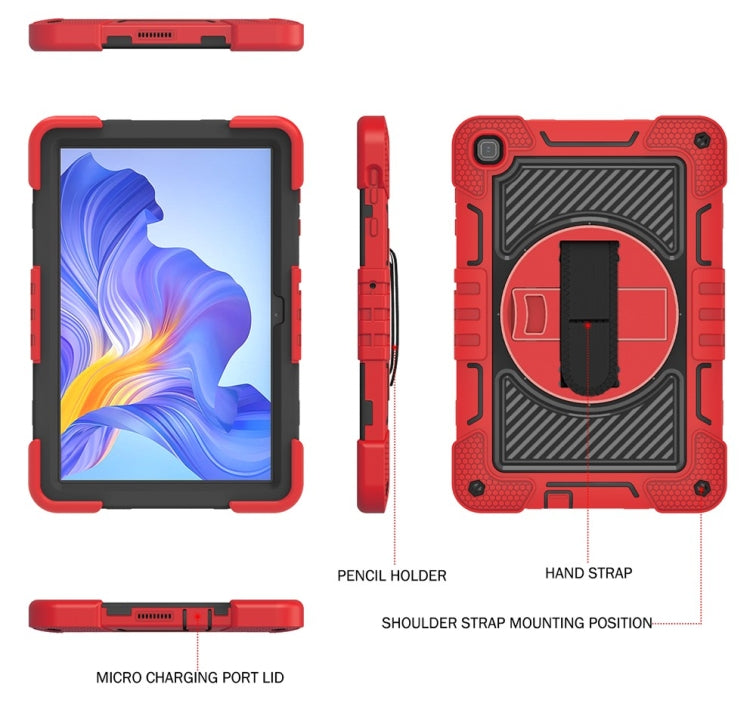 For Honor Pad X8 360 Degree Rotation PC Contrast Silicone Tablet Case(Red + Black) - free shipping - PMC TechLife - Order now!