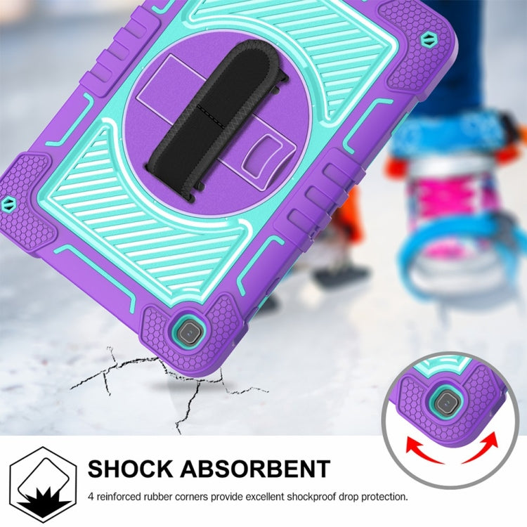 For Honor Pad X8 360 Degree Rotation PC Contrast Silicone Tablet Case(Purple + Mint Green) - Honor by PMC TechLife | Online Shopping South Africa | PMC TechLife | Buy Now Pay Later Mobicred