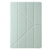 For Samsung Galaxy Tab S9 Clear Acrylic Deformation Leather Tablet Case(Green)