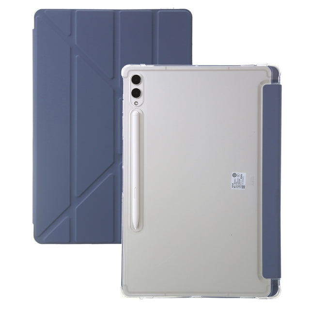 For Samsung Galaxy Tab S10+ / S9+ Clear Acrylic Deformation Leather Tablet Case(Lavender)