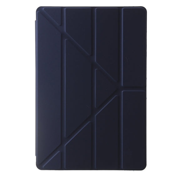 For Samsung Galaxy Tab S10+ / S9+ Clear Acrylic Deformation Leather Tablet Case(Dark Blue)