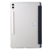 For Samsung Galaxy Tab S10+ / S9+ Clear Acrylic Deformation Leather Tablet Case(Dark Blue)