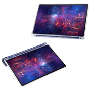 For Samsung Galaxy Tab S10+ / S9+ Clear Acrylic Deformation Leather Tablet Case(Dark Blue)