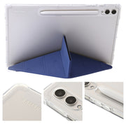 For Samsung Galaxy Tab S10+ / S9+ Clear Acrylic Deformation Leather Tablet Case(Dark Blue)