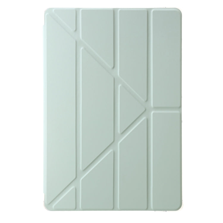 For Samsung Galaxy Tab S10+ / S9+ Clear Acrylic Deformation Leather Tablet Case(Green)