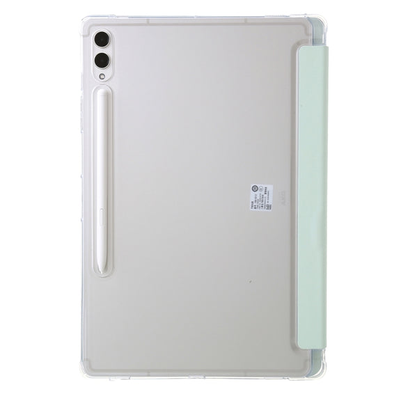 For Samsung Galaxy Tab S10+ / S9+ Clear Acrylic Deformation Leather Tablet Case(Green)