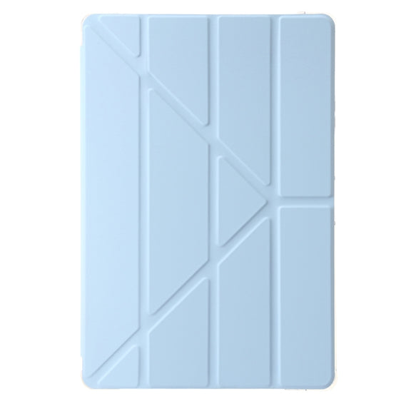 For Samsung Galaxy Tab S10+ / S9+ Clear Acrylic Deformation Leather Tablet Case(Ice Blue)