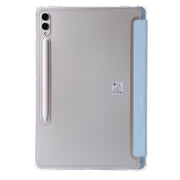 For Samsung Galaxy Tab S10+ / S9+ Clear Acrylic Deformation Leather Tablet Case(Ice Blue)