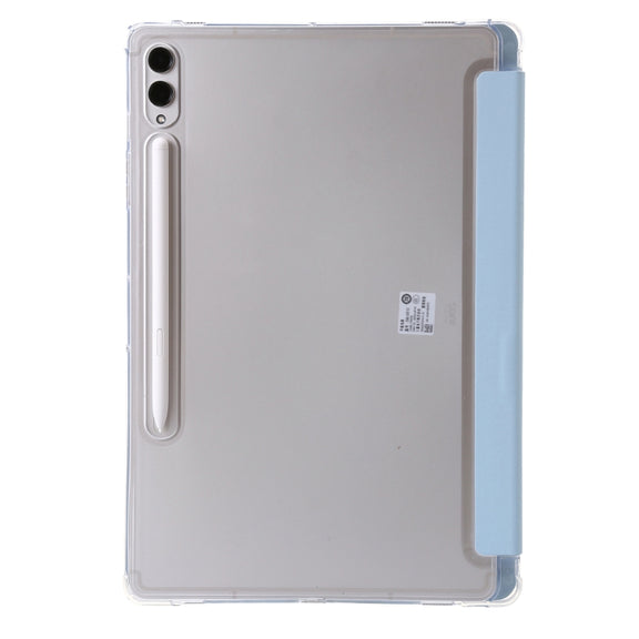 For Samsung Galaxy Tab S10+ / S9+ Clear Acrylic Deformation Leather Tablet Case(Ice Blue)
