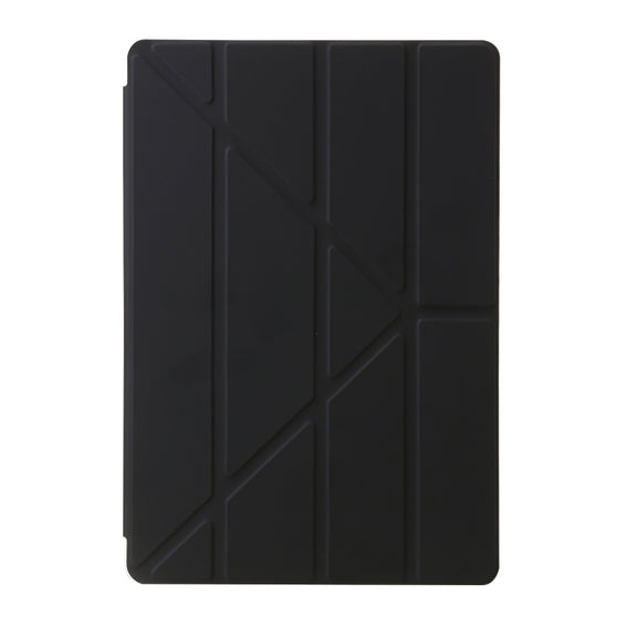 For Samsung Galaxy Tab S9 FE Clear Acrylic Deformation Leather Tablet Case(Black)