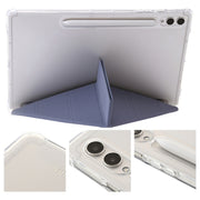 For Samsung Galaxy Tab S9 FE+ Clear Acrylic Deformation Leather Tablet Case(Lavender)