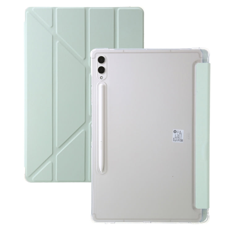 For Samsung Galaxy Tab S9 FE+ Clear Acrylic Deformation Leather Tablet Case(Green) - Galaxy Tab S9 FE+ by PMC TechLife | Online Shopping South Africa | PMC TechLife