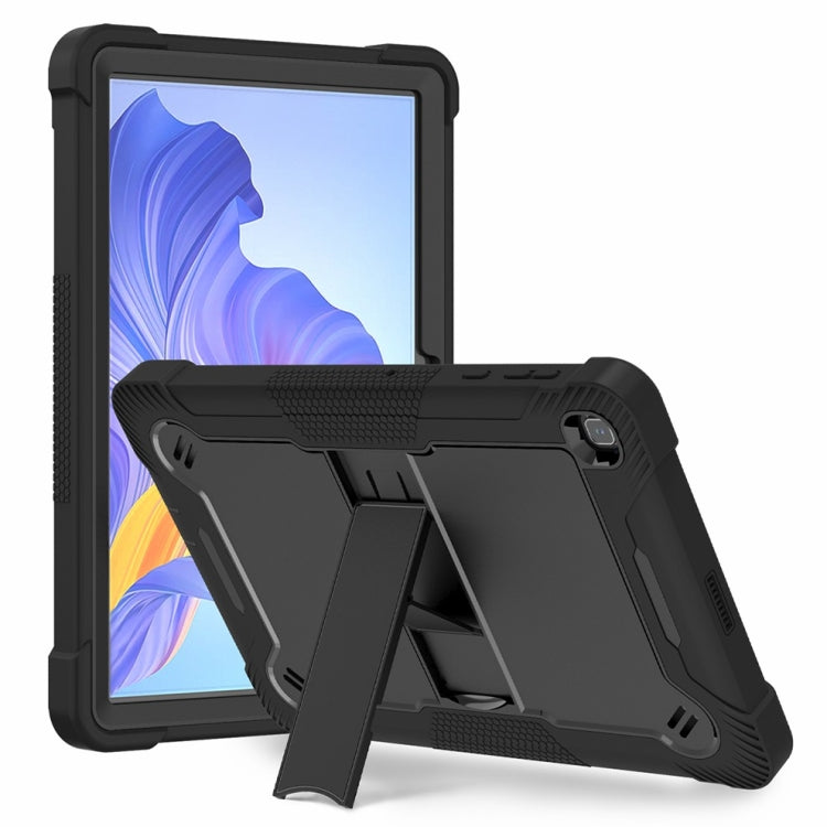 For Honor Pad X8 Shockproof Silicone Hybrid PC Tablet Case with Holder(Black) - Honor by PMC TechLife | Online Shopping South Africa | PMC TechLife