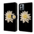 For Motorola Moto G14 Crystal 3D Shockproof Protective Leather Phone Case(White Flower) - Motorola Cases by PMC TechLife | Online Shopping South Africa | PMC TechLife | Buy Now Pay Later Mobicred
