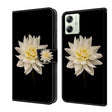 For Motorola Moto G54 Crystal 3D Shockproof Protective Leather Phone Case(White Flower) - Motorola Cases by PMC TechLife | Online Shopping South Africa | PMC TechLife | Buy Now Pay Later Mobicred