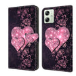 For Motorola Moto G54 Crystal 3D Shockproof Protective Leather Phone Case(Lace Love) - Motorola Cases by PMC TechLife | Online Shopping South Africa | PMC TechLife | Buy Now Pay Later Mobicred
