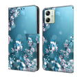 For Motorola Moto G54 Crystal 3D Shockproof Protective Leather Phone Case(Plum Flower) - Motorola Cases by PMC TechLife | Online Shopping South Africa | PMC TechLife | Buy Now Pay Later Mobicred