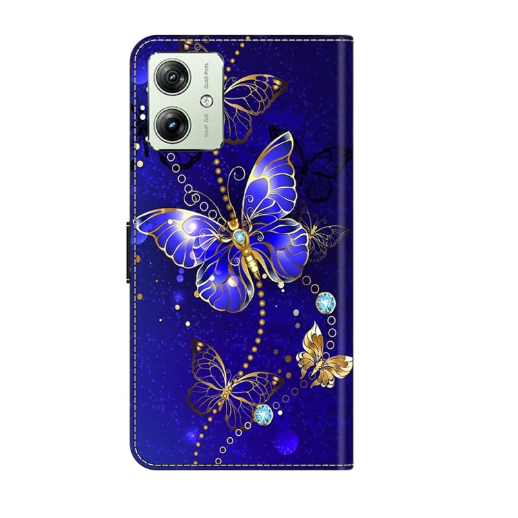 For Motorola Moto G54 Crystal 3D Shockproof Protective Leather Phone Case(Diamond Butterfly) - Motorola Cases by PMC TechLife | Online Shopping South Africa | PMC TechLife | Buy Now Pay Later Mobicred