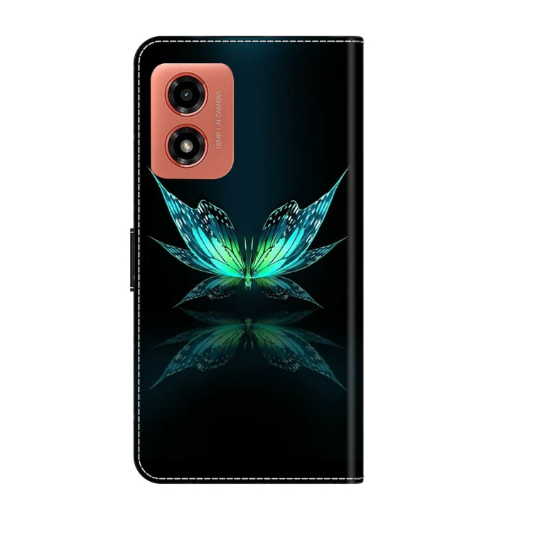 For Motorola Moto G Play 2024 Crystal 3D Shockproof Protective Leather Phone Case(Reflection Dutterfly) - Motorola Cases by PMC TechLife | Online Shopping South Africa | PMC TechLife | Buy Now Pay Later Mobicred