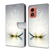 For Motorola Moto G Play 2024 Crystal 3D Shockproof Protective Leather Phone Case(Light Lotus)