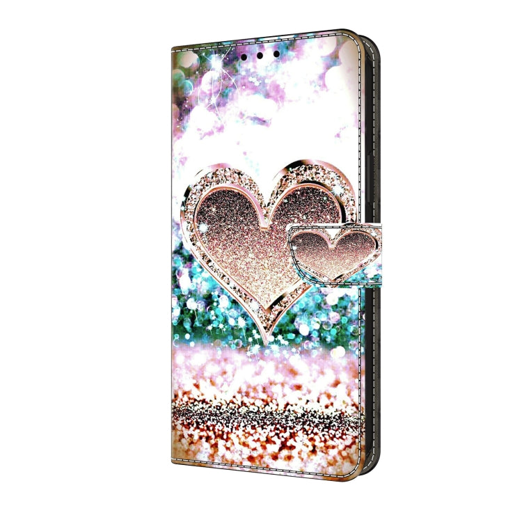 For Motorola Moto G Play 2024 Crystal 3D Shockproof Protective Leather Phone Case(Pink Diamond Heart) - Motorola Cases by PMC TechLife | Online Shopping South Africa | PMC TechLife | Buy Now Pay Later Mobicred