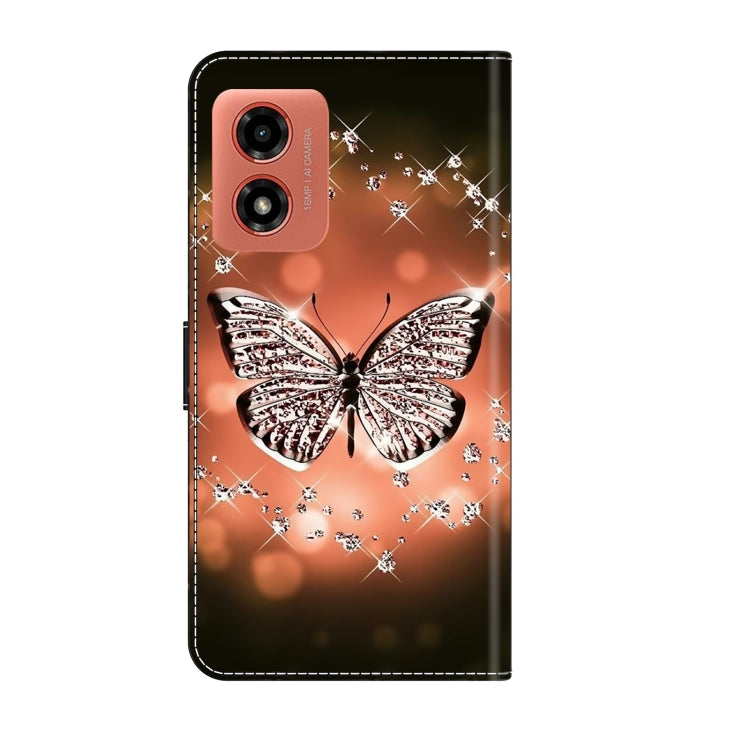 For Motorola Moto G Play 2024 Crystal 3D Shockproof Protective Leather Phone Case(Crystal Butterfly) - Motorola Cases by PMC TechLife | Online Shopping South Africa | PMC TechLife | Buy Now Pay Later Mobicred