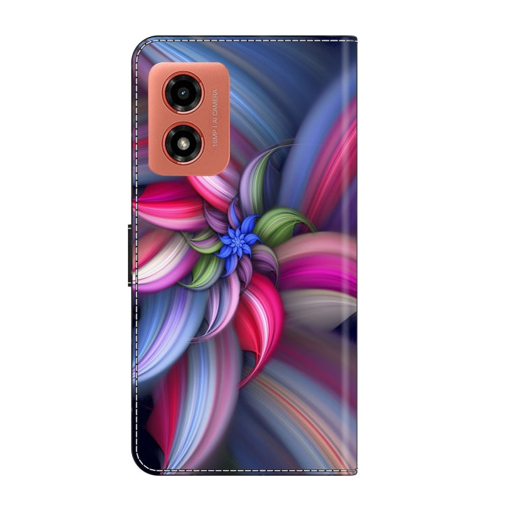 For Motorola Moto G Play 2024 Crystal 3D Shockproof Protective Leather Phone Case(Colorful Flower) - Motorola Cases by PMC TechLife | Online Shopping South Africa | PMC TechLife | Buy Now Pay Later Mobicred