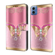For Motorola Moto G24 Crystal 3D Shockproof Protective Leather Phone Case(Pink Bottom Butterfly) - free shipping - PMC TechLife - Order now!