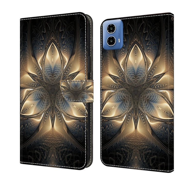 For Motorola Moto G24 Crystal 3D Shockproof Protective Leather Phone Case(Luminous Building) - Motorola Cases by PMC TechLife | Online Shopping South Africa | PMC TechLife | Buy Now Pay Later Mobicred