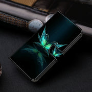 For Motorola Moto G24 Power Crystal 3D Shockproof Protective Leather Phone Case(Reflection Dutterfly)