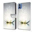 For Motorola Moto G24 Power Crystal 3D Shockproof Protective Leather Phone Case(Light Lotus) - Motorola Cases by PMC TechLife | Online Shopping South Africa | PMC TechLife | Buy Now Pay Later Mobicred