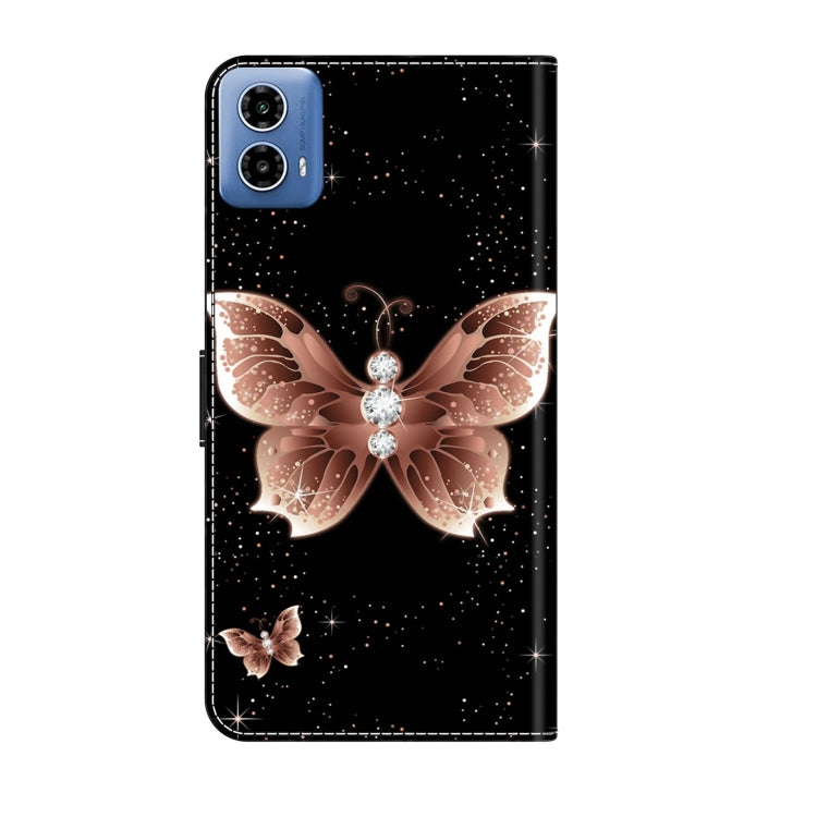 For Motorola Moto G24 Power Crystal 3D Shockproof Protective Leather Phone Case(Pink Diamond Butterfly) - Motorola Cases by PMC TechLife | Online Shopping South Africa | PMC TechLife | Buy Now Pay Later Mobicred