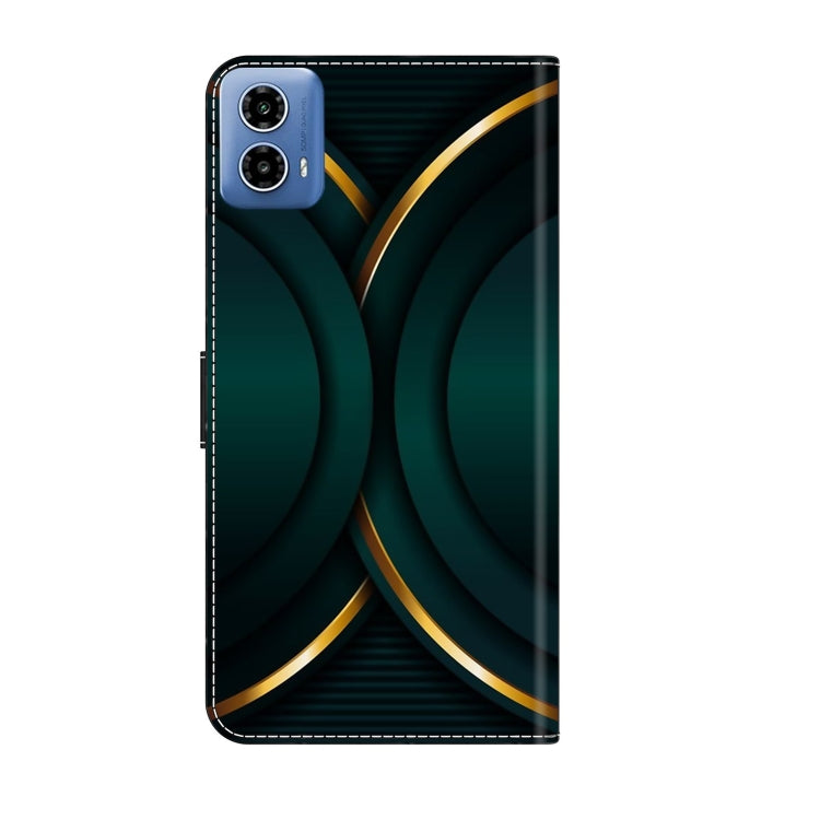 For Motorola Moto G24 Power Crystal 3D Shockproof Protective Leather Phone Case(Gold Outline) - Motorola Cases by PMC TechLife | Online Shopping South Africa | PMC TechLife | Buy Now Pay Later Mobicred