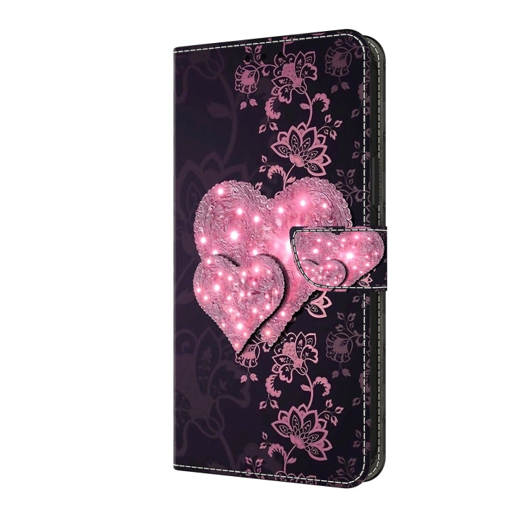 For Motorola Moto G24 Power Crystal 3D Shockproof Protective Leather Phone Case(Lace Love) - Motorola Cases by PMC TechLife | Online Shopping South Africa | PMC TechLife | Buy Now Pay Later Mobicred