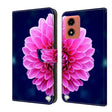 For Motorola Moto G04 Crystal 3D Shockproof Protective Leather Phone Case(Pink Petals) - Motorola Cases by PMC TechLife | Online Shopping South Africa | PMC TechLife | Buy Now Pay Later Mobicred