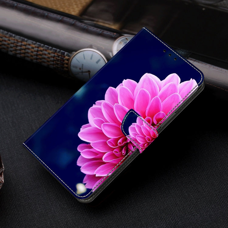 For Motorola Moto G04 Crystal 3D Shockproof Protective Leather Phone Case(Pink Petals) - Motorola Cases by PMC TechLife | Online Shopping South Africa | PMC TechLife | Buy Now Pay Later Mobicred