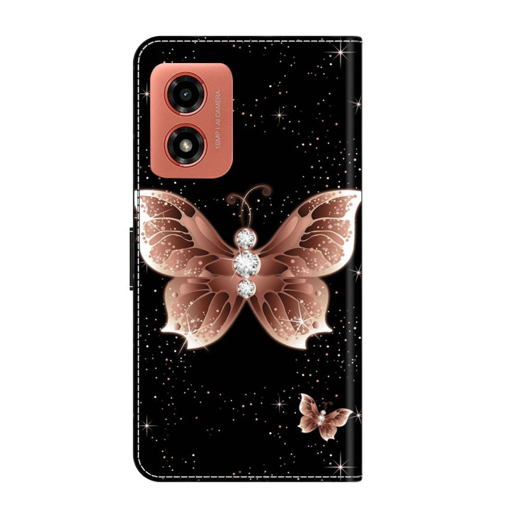 For Motorola Moto G04 Crystal 3D Shockproof Protective Leather Phone Case(Pink Diamond Butterfly) - free shipping - PMC TechLife - Order now!