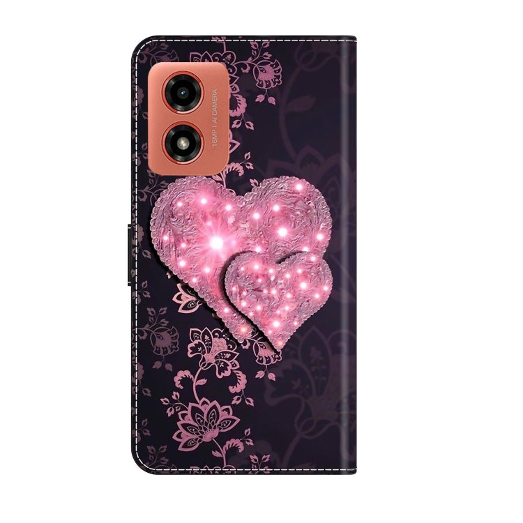 For Motorola Moto G04 Crystal 3D Shockproof Protective Leather Phone Case(Lace Love) - free shipping - PMC TechLife - Order now!