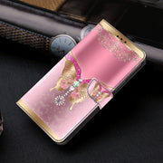 For Motorola Moto G34 Crystal 3D Shockproof Protective Leather Phone Case(Pink Bottom Butterfly)