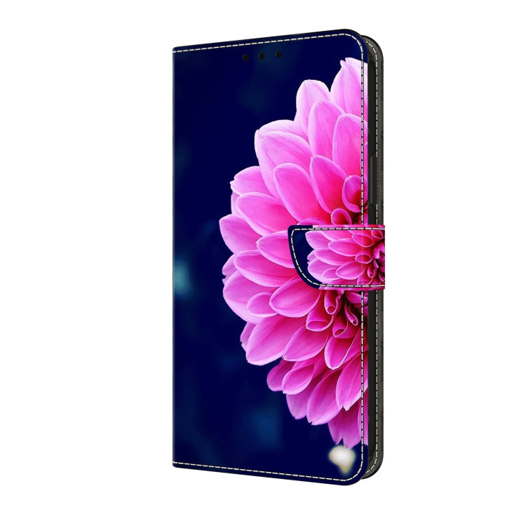 For Motorola Moto G34 Crystal 3D Shockproof Protective Leather Phone Case(Pink Petals) - Motorola Cases by PMC TechLife | Online Shopping South Africa | PMC TechLife | Buy Now Pay Later Mobicred