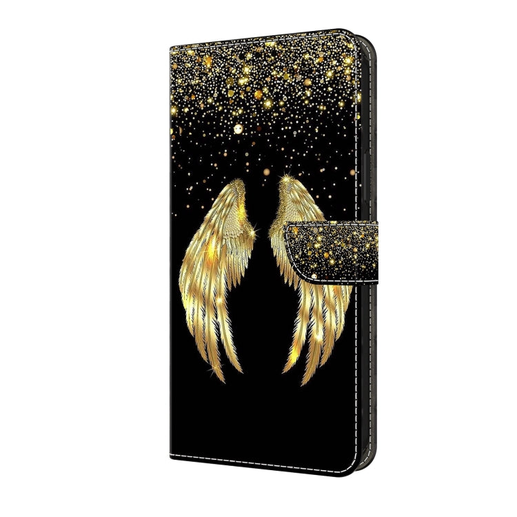 For Motorola Moto G34 Crystal 3D Shockproof Protective Leather Phone Case(Golden Wings) - free shipping - PMC TechLife - Order now!