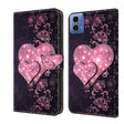 For Motorola Moto G34 Crystal 3D Shockproof Protective Leather Phone Case(Lace Love) - Motorola Cases by PMC TechLife | Online Shopping South Africa | PMC TechLife | Buy Now Pay Later Mobicred