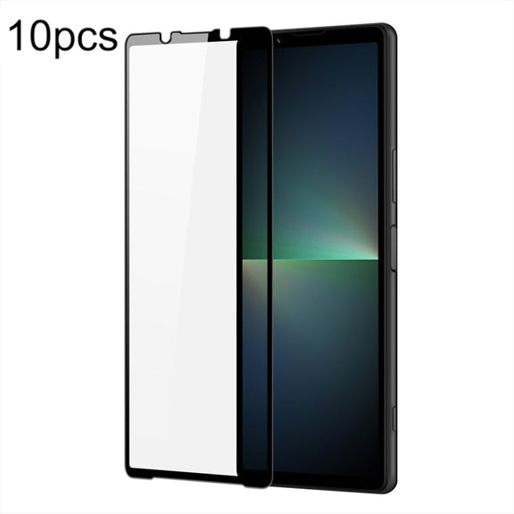 For Sony Xperia 5 V 10pcs DUX DUCIS 0.33mm 9H Medium Alumina Tempered Glass Film