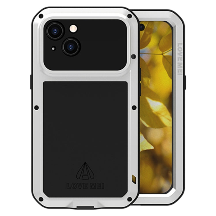 For iPhone 15 LOVE MEI Metal Shockproof Life Waterproof Dustproof Phone Case(Silver) - free shipping - PMC TechLife - Order now!