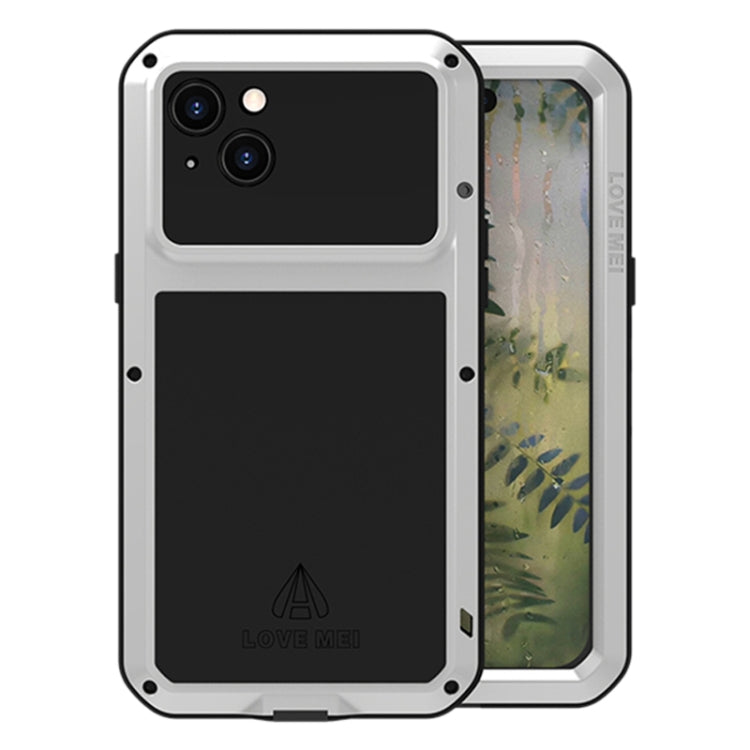For iPhone 15 Plus LOVE MEI Metal Shockproof Life Waterproof Dustproof Phone Case(Silver) - free shipping - PMC TechLife - Order now!
