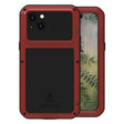 For iPhone 15 Plus LOVE MEI Metal Shockproof Life Waterproof Dustproof Phone Case(Red) - free shipping - PMC TechLife - Order now!
